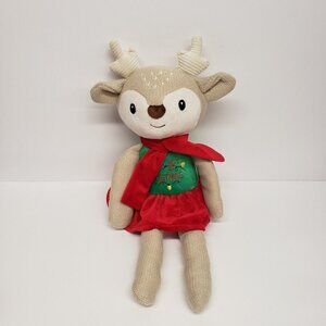 Spark Create Imagine 16" My 1st Christmas Deer Rattle Crinkle Knit Corduroy Baby